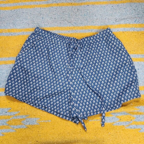 HAUTE HIPPIE STYLE Patchwork Notched Cropped Short Pajama Set Medium - Picture 5 of 8